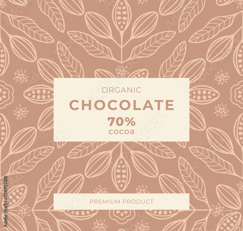 Cocoa bean illustration. Vintage style design template. chocolate cocoa beans. Vector illustration