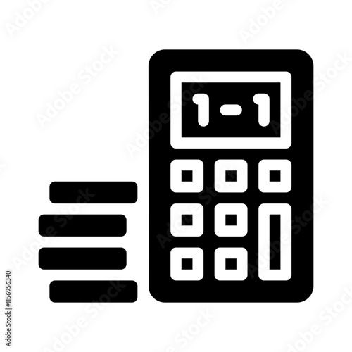 calculator glyph icon