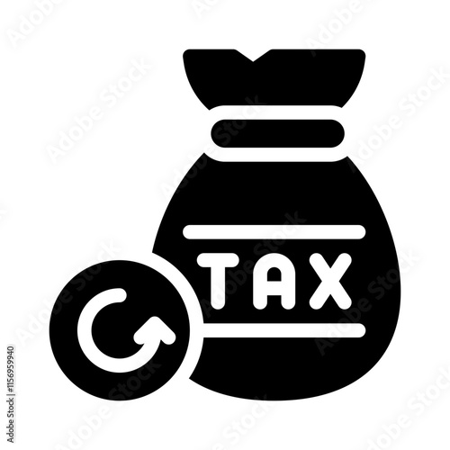 tax return glyph icon