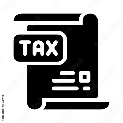 tax glyph icon