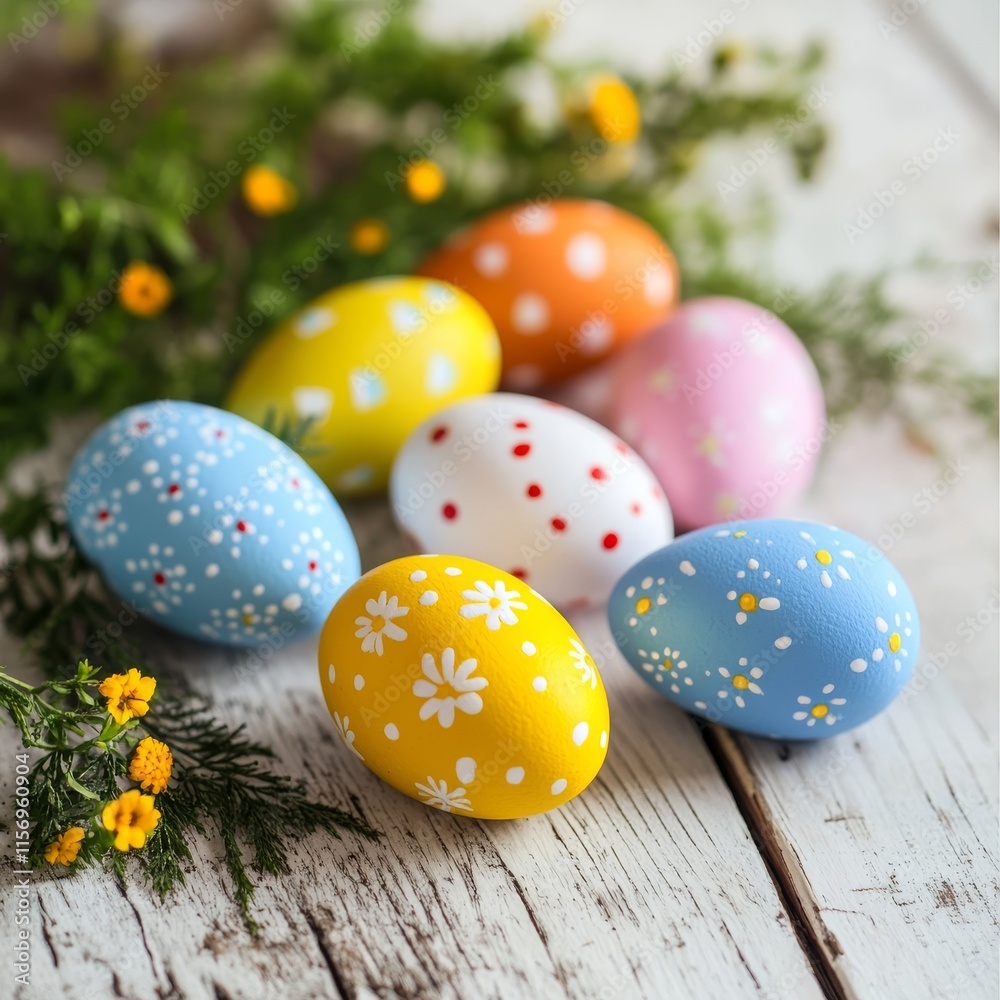 Obraz premium Easter egg photos with greetings