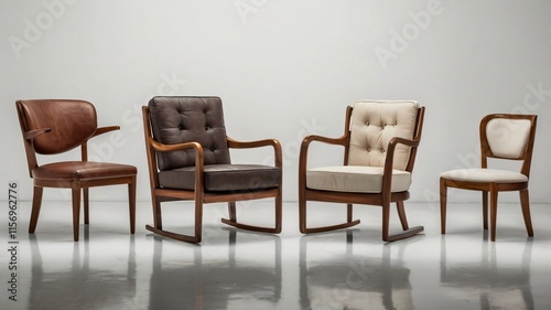 Elegant Chair Designs  With An Isolated Background
