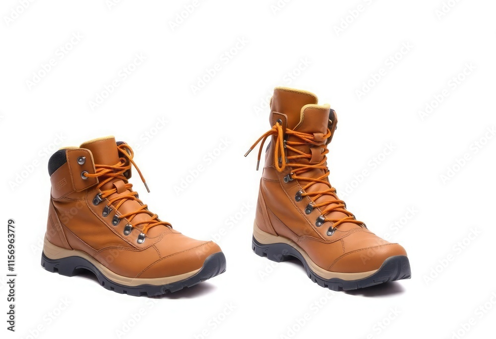 Hiking boots with isolated on white background Hiking boots with isolated on white background