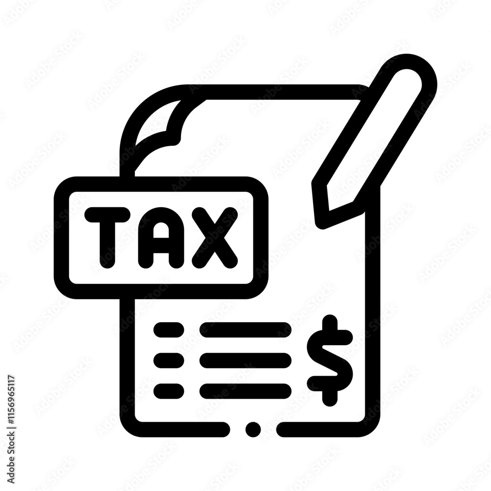 Tax Form line icon