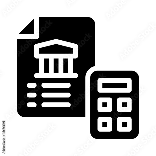 Bank Statement glyph icon