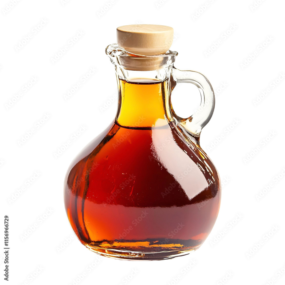 Caramel Syrup Bottle for Sweet Flavour - Isolated on White Background Caramel Syrup Bottle for Sweet Flavour - Isolated on White Background