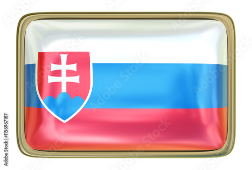 Free Download Slovakian Flag Badge isolated onthe white background - GFXLoad
