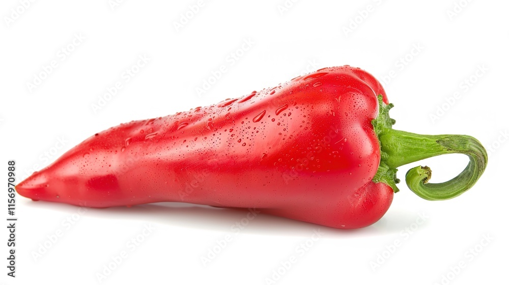 Close-up of a fresh vegetable lying on a pure white background. Simple yet vivid display of the vegetable's details, showing its texture and unique shape clearly, a great visual for food related topic
