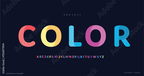 Creative Design vector Font of twisted Ribbon for Title, Header, Lettering, Logo. Funny Entertainment Active Sport Technology areas Typeface. Colorful rounded Letters and Numbers.
