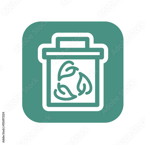 leaf and trashbin icon for graphic design