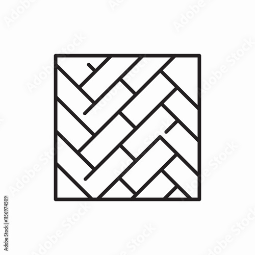 Floor tiles pattern texture icon vector sign