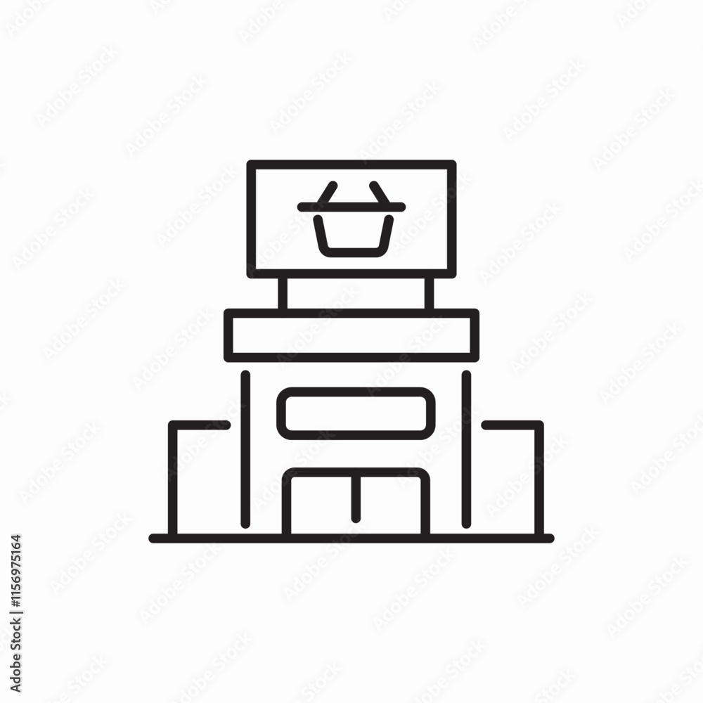 shopping mall shopping center icon vector sign shopping mall shopping center icon vector sign