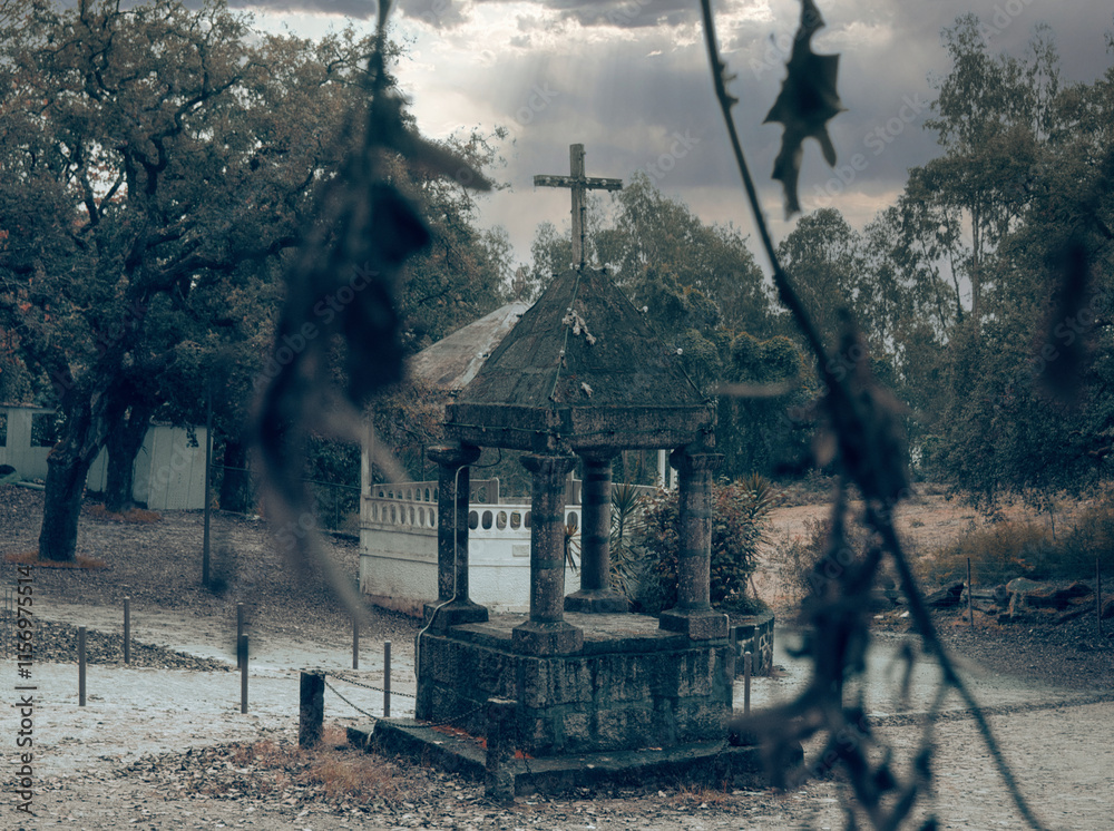 Fototapeta premium Antigo cemitério em cenário melancólico.