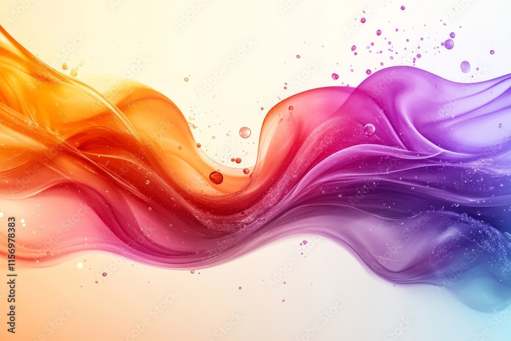 Abstract Colorful Liquid Flow, Generative AI Abstract Colorful Liquid Flow, Generative AI