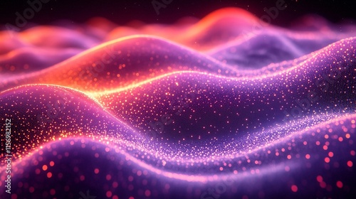 Dynamic Waves of Color and Light in an Abstract Landscape Design