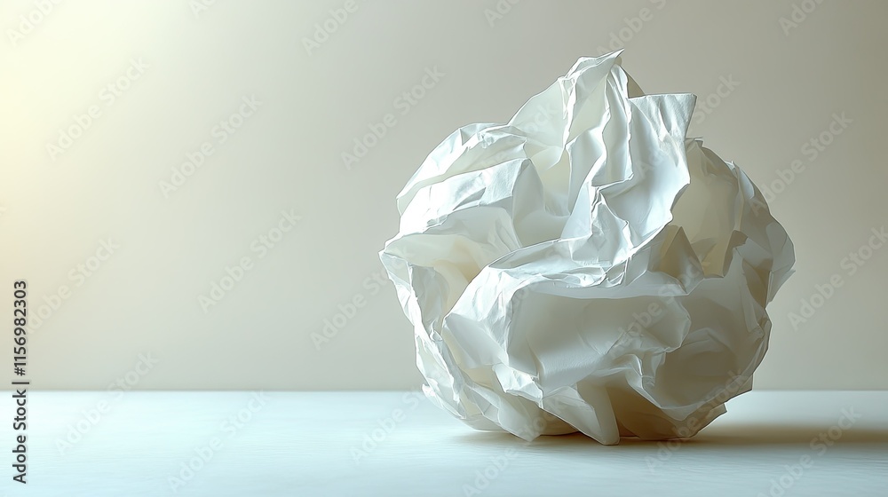 Sculptural Crumpled Paper: A Study in Texture and Light Sculptural Crumpled Paper: A Study in Texture and Light