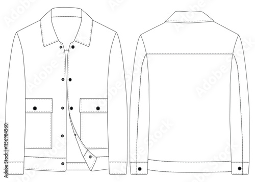 shacket Corduroy jacket man fashion vector illustration design