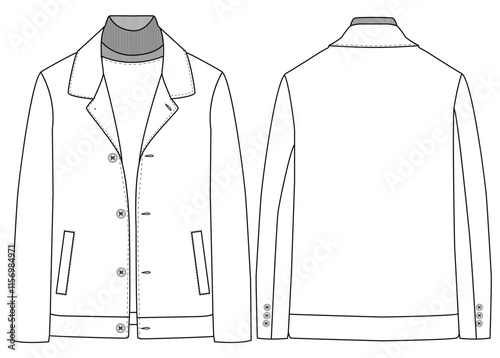 shacket Corduroy jacket man fashion vector illustration design