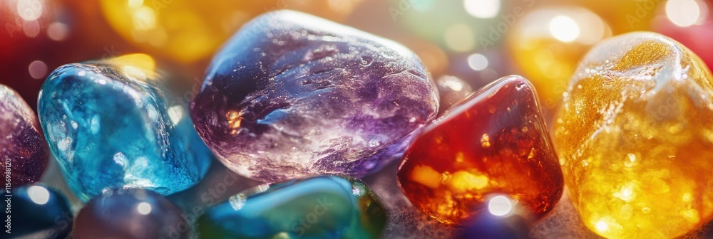 Colorful tumbled stones close-up. Colorful tumbled stones close-up.