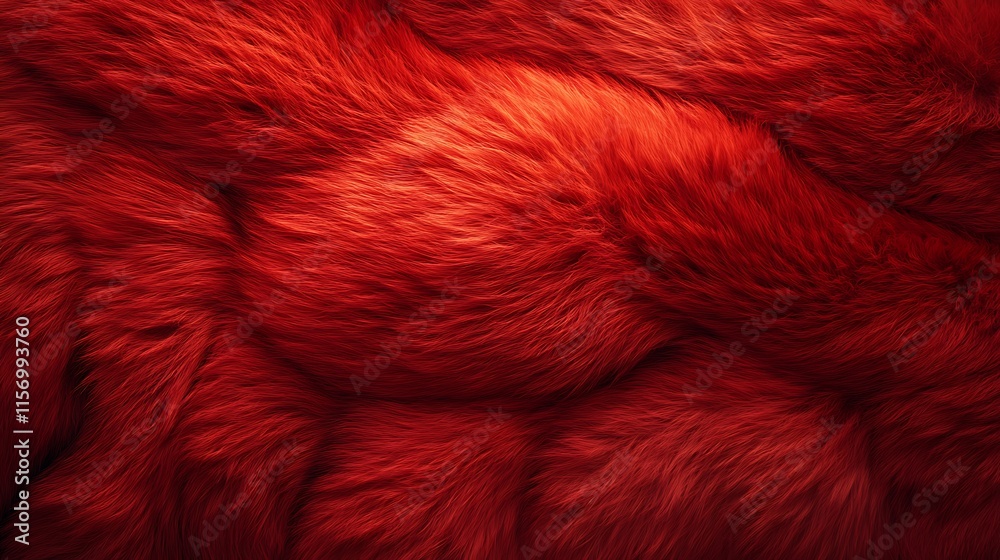 Fototapeta premium Close up of natural orange fur texture with glowing warm highlights image