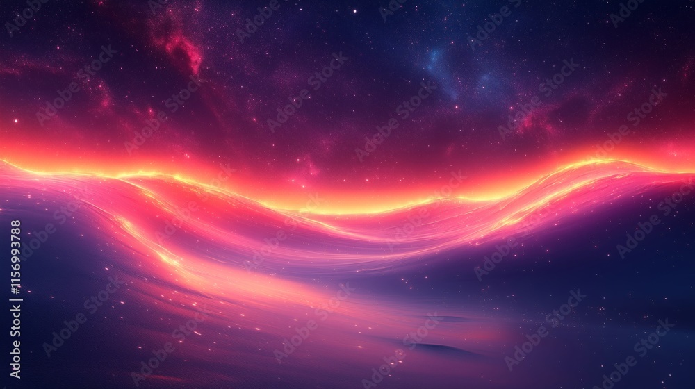 Fototapeta premium Explore a Mesmerizing Cosmic Horizon with Ethereal Colors