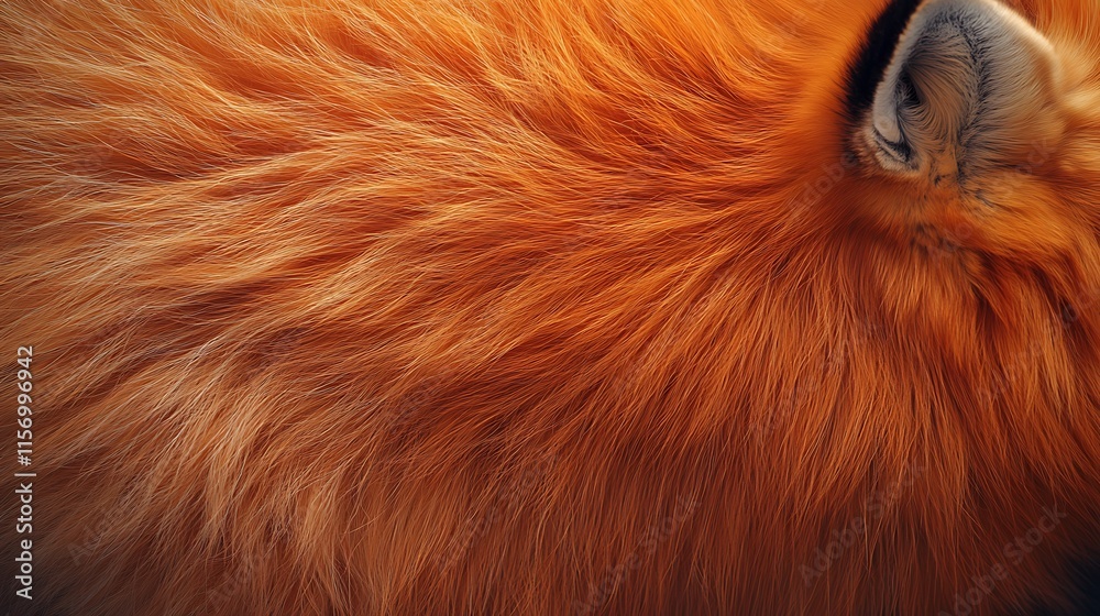 Orange fur texture in close up view with warm glowing highlights picture Orange fur texture in close up view with warm glowing highlights picture