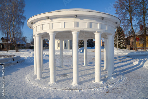 White Rotunda on a winter day. Myshkin. Yaroslavl region, Russia photo