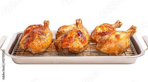 Chicken Roaster Rack for Perfect Roasting - Isolated on White Background photo