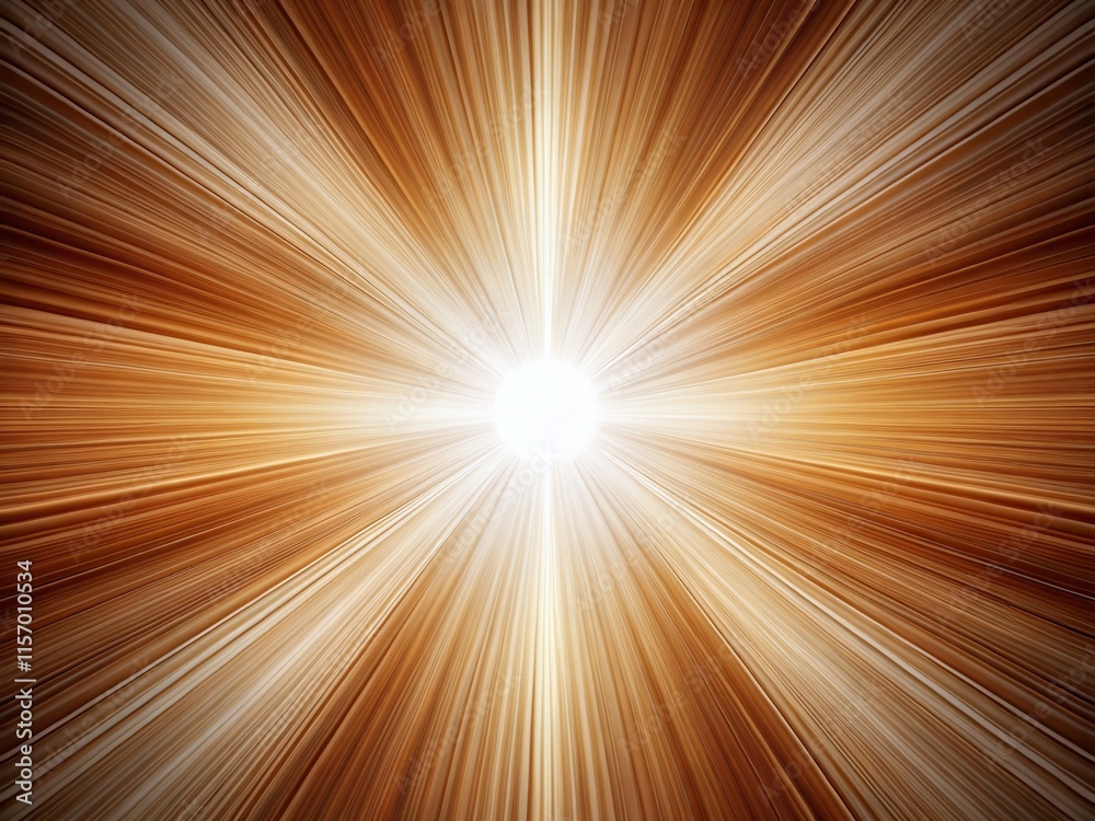 Obraz premium Panoramic White Brown Gradient Abstract Background: Radial Wallpaper Texture