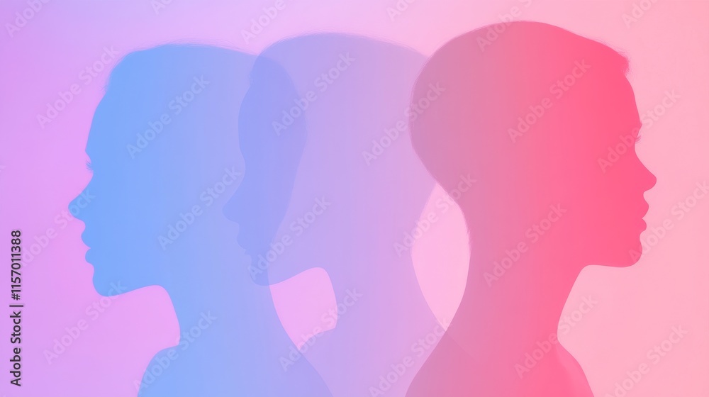 Abstract silhouettes in gradient colors. Abstract silhouettes in gradient colors.
