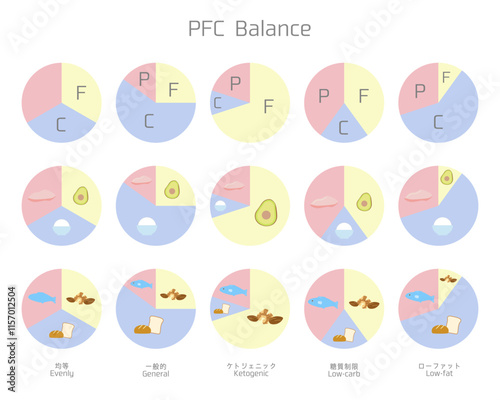 栄養バランスの食事表