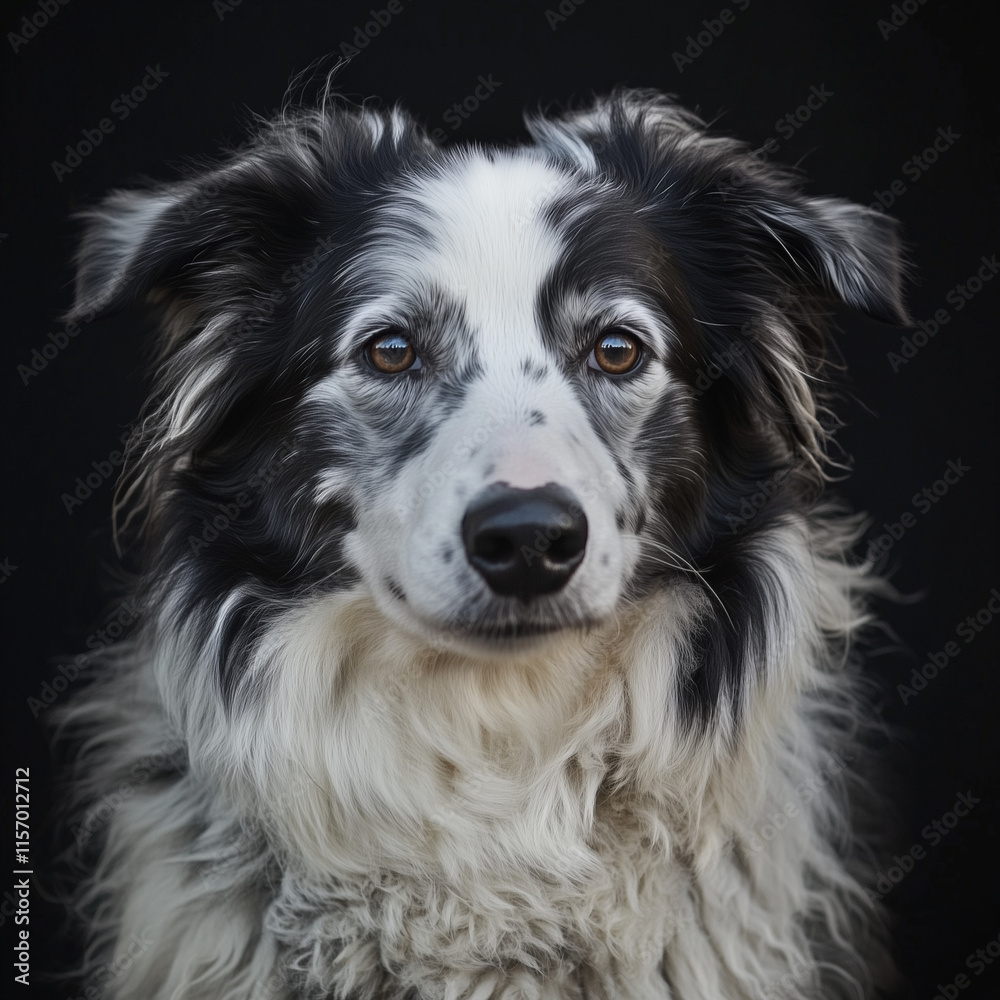 Fototapeta premium 보더콜리 close up