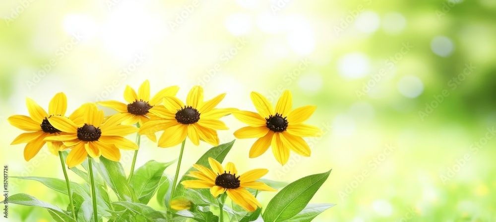 Obraz premium yellow flowers in the garden