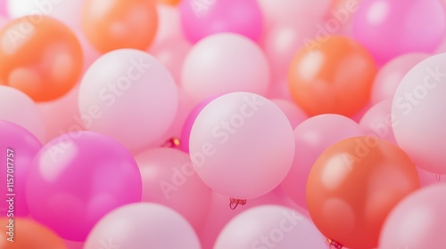Wallpaper Mural Colorful balloons in shades of pink and orange. Torontodigital.ca