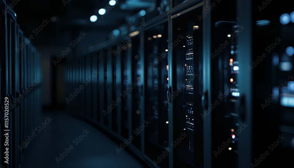 Fototapeta premium fiber optic and server background