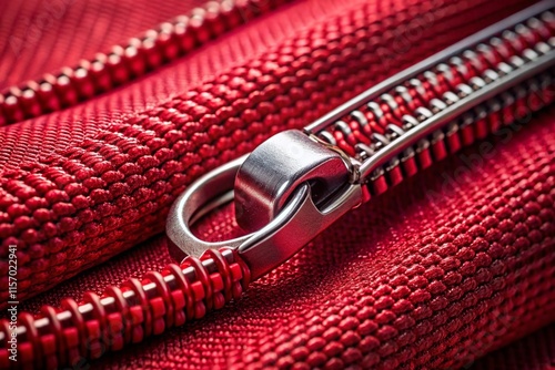 Red Nylon Belt with Zipper - Fashion Accessory Stock Photo photo