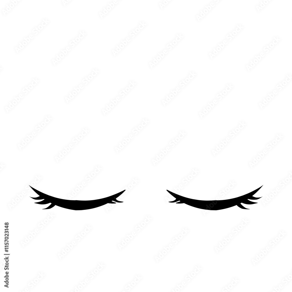 Fototapeta premium Eyelashes. Closed eyes