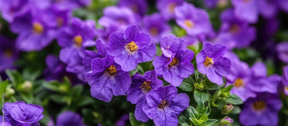 Vibrant purple flowers in lush greenery capturing the essence of springtime beauty and nature's tranquility in a peaceful landscape setting Vibrant purple flowers in lush greenery capturing the essence of springtime beauty and nature's tranquility in a peaceful landscape setting