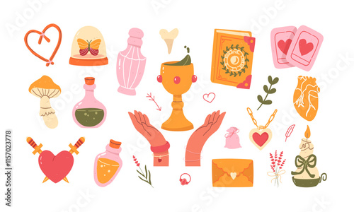 Love magic. Witchcraft and divination. Love potions, magic elixirs