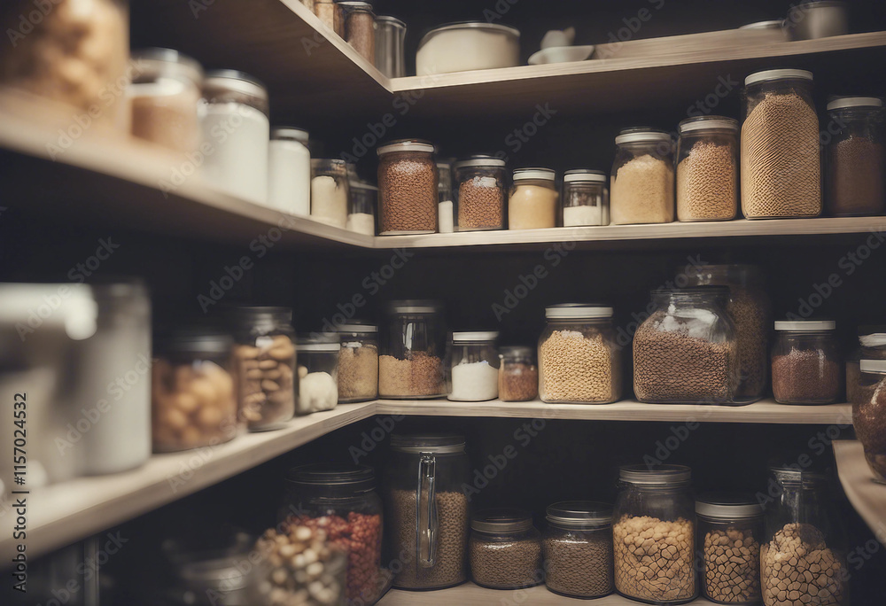 Home storage area organize management home interior design pantry shelf and storage for store food Home storage area organize management home interior design pantry shelf and storage for store food