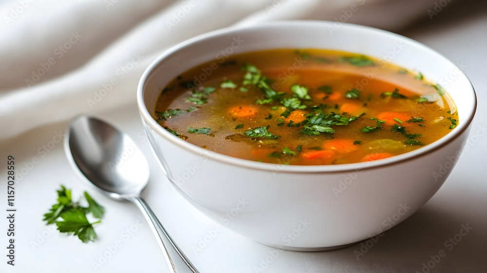 Making delicious vegetable soup at home kitchen recipe cozy environment close-up view healthy eating concept Making delicious vegetable soup at home kitchen recipe cozy environment close-up view healthy eating concept
