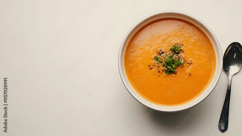 Delicious tomato soup recipe kitchen food photography minimalistic setting close-up culinary delight Delicious tomato soup recipe kitchen food photography minimalistic setting close-up culinary delight