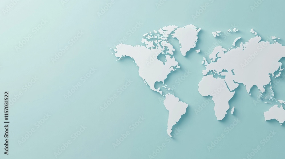 Elegant world map design on pastel backdrop. Elegant world map design on pastel backdrop.