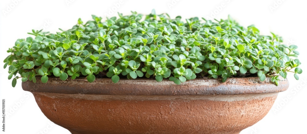 Lush green plants flourishing in a rustic flower pot perfect for enhancing indoor garden spaces and stylish home interiors Lush green plants flourishing in a rustic flower pot perfect for enhancing indoor garden spaces and stylish home interiors