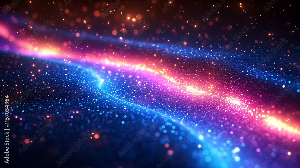 Fototapeta premium Vibrant and Colorful Abstract Background with Glowing Effects