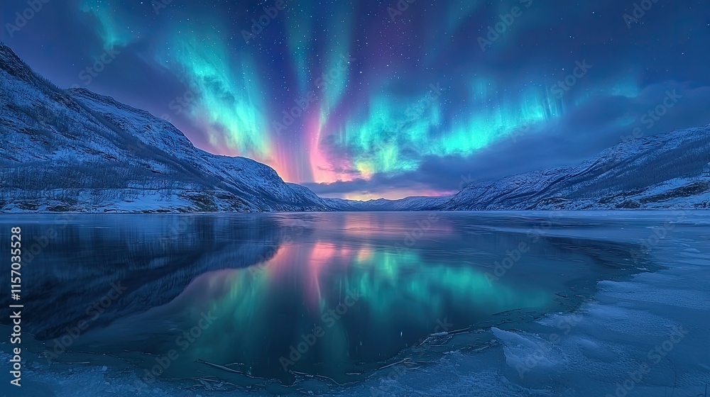 Twilight in the Arctic: Frozen Landscapes Beneath the Dancing Aurora Twilight in the Arctic: Frozen Landscapes Beneath the Dancing Aurora