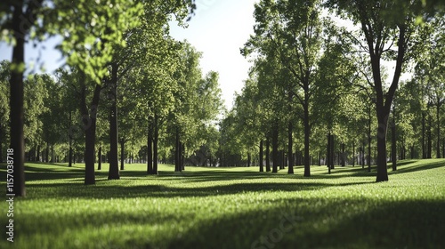 Wallpaper Mural Lush green trees in a serene landscape setting. Torontodigital.ca