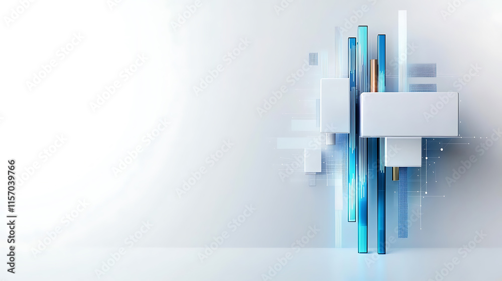 Obraz premium Modern abstract design elements digital space graphic art minimalist environment dynamic perspective visual innovation
