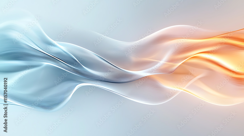 Fototapeta premium Dynamic flow of colors and light abstract digital art modern design minimalist environment artistic perspective