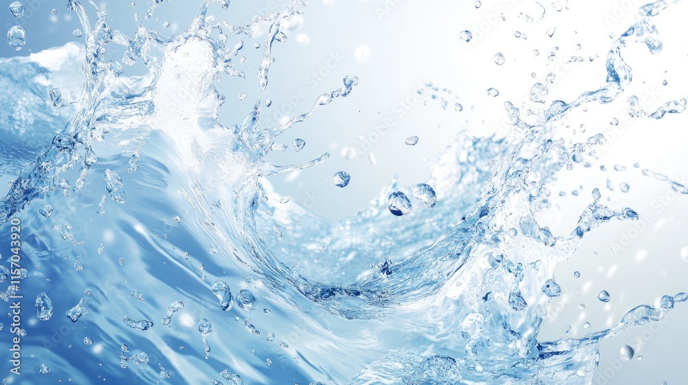 Dynamic water splash creating a rippling effect in a serene river environment showcasing clarity and movement of liquid elements Dynamic water splash creating a rippling effect in a serene river environment showcasing clarity and movement of liquid elements